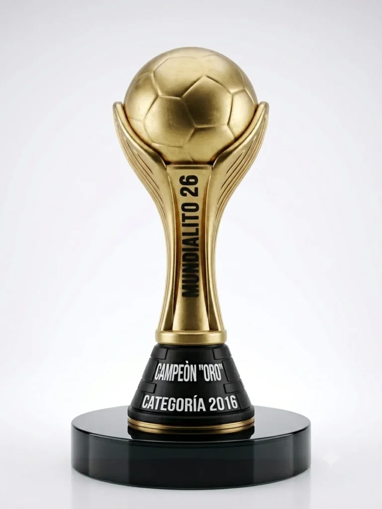 Trofeo de fútbol dorado Mundialito, campeón de categoría