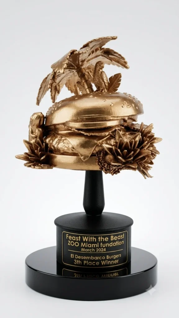 Trofeo escultórico en cobre para Zoo Miami Foundation