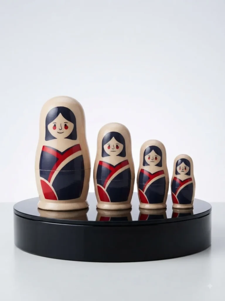 Set de mamushkas personalizadas para una campaña de laboratorio medicinal
