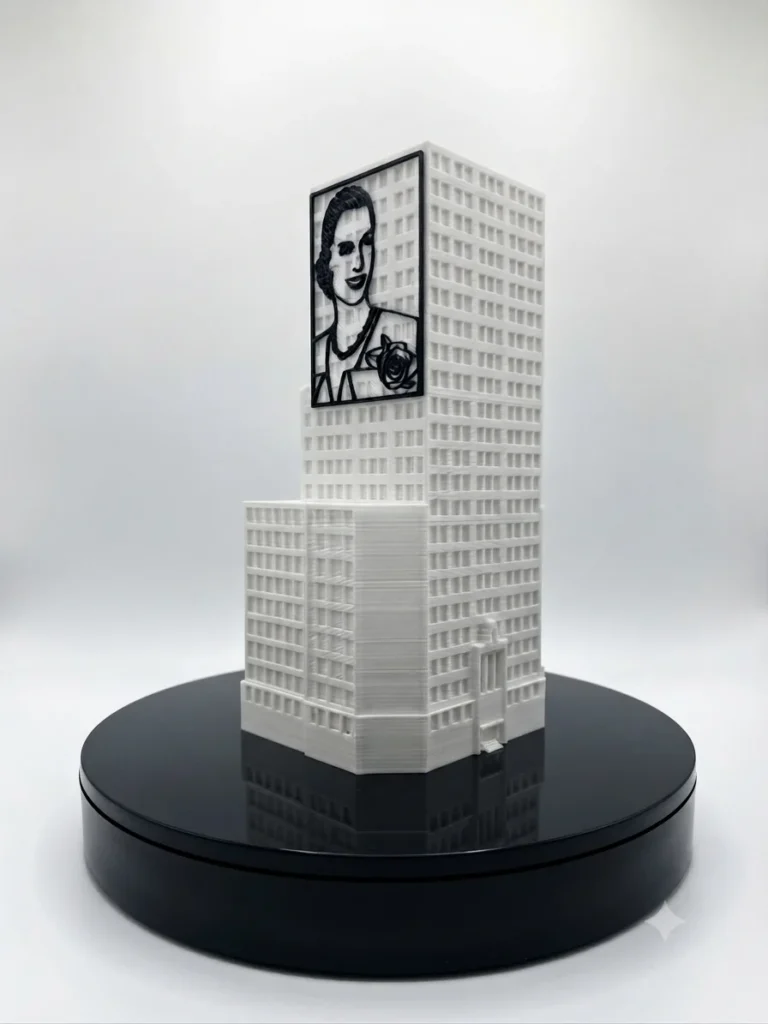 Souvenir a escala del edificio del Ministerio de Obras Publicas