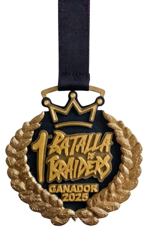 Medalla personalizada Batalla de Braiders fabricada por Estudio CORD